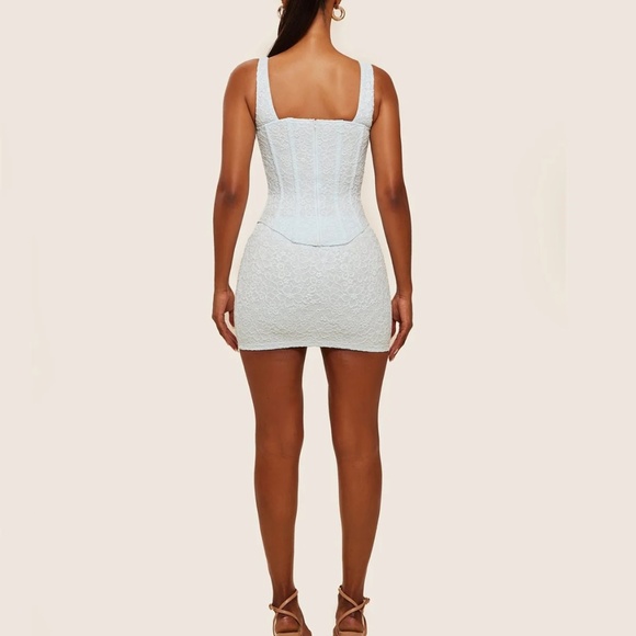 Mars The Label Cinched Corset Mini Set in Blue UK10 - Picture 3 of 9